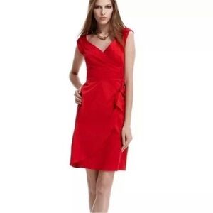 Nanette Lepore Red Glass Wrap Faux Wrap Dress Size 4